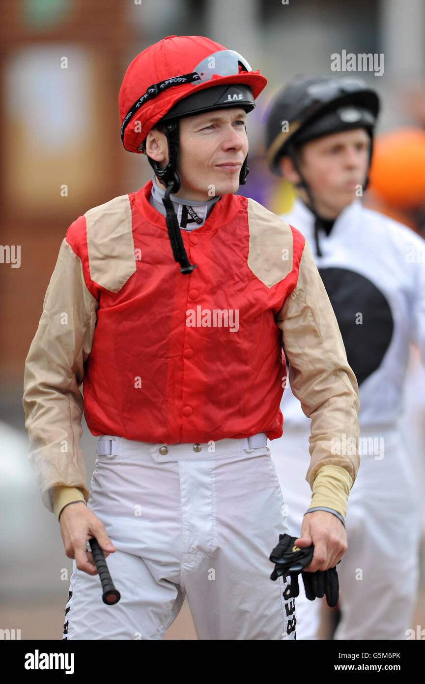 Jockey Jamie Spencer before his ride on Emerald Wilderness in The Blue ...