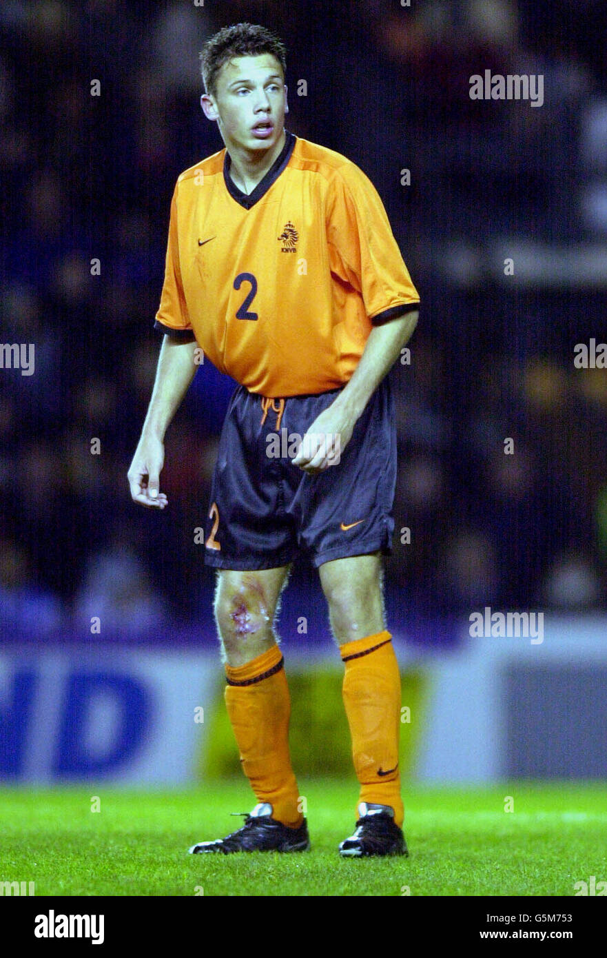 Holland's Under 21 John Heitinga during the play-off, second leg of the UEFA U21 Championship Qualifier, between England v Holland at Pride Park, Derby.. Photo Rui Vieira. Stock Photo