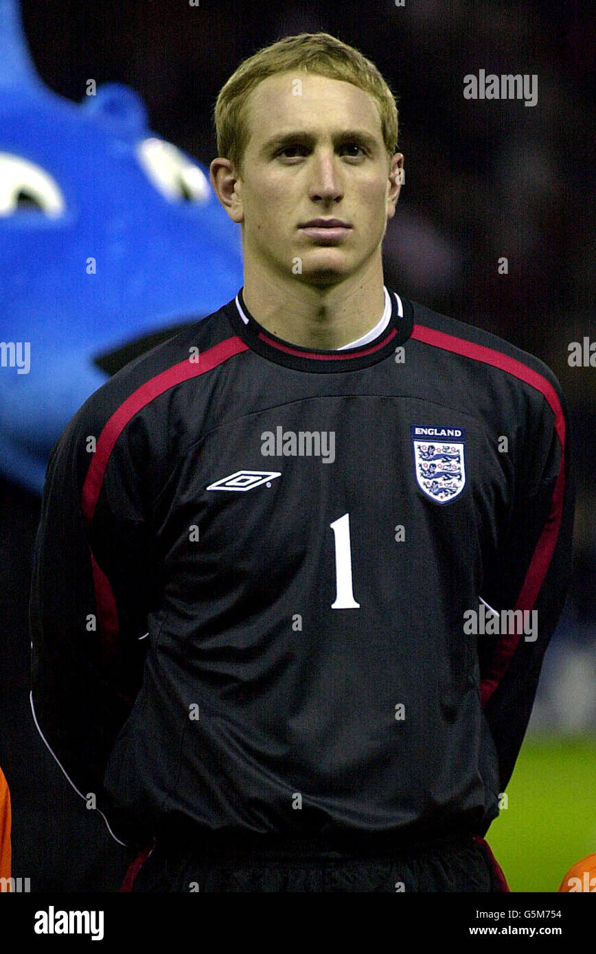 England's Under 21 Chris Kirkland during the play-off, second leg of the UEFA U21 Championship Qualifier, between England v Holland at Pride Park, Derby.. Photo Rui Vieira.. Stock Photo
