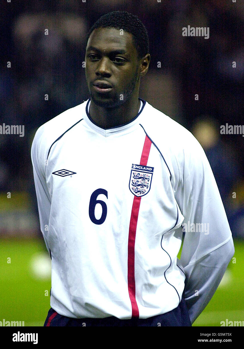 England's Under 21 Ledley King during the play-off, second leg of the UEFA U21 Championship Qualifier, between England v Holland at Pride Park, Derby.. Photo: Rui Vieira.. Stock Photo