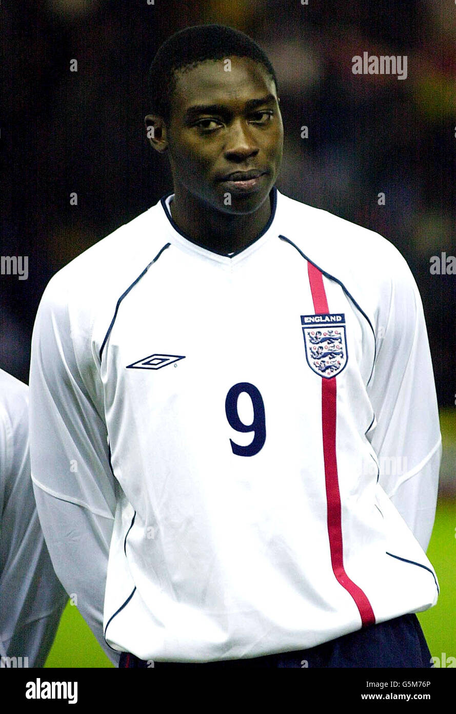 England's Shola Ameobi during the play-off, second leg of the UEFA U21 Championship Qualifier, between England v Holland at Pride Park, Derby.. Photo: Rui Vieira.. Stock Photo