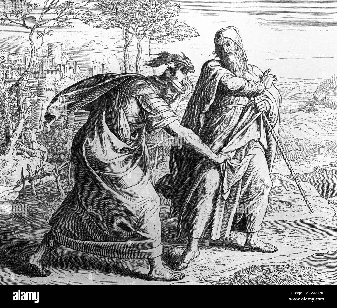 Szene aus dem Alten Testament der Bibel. Scene from the Old Testament ...