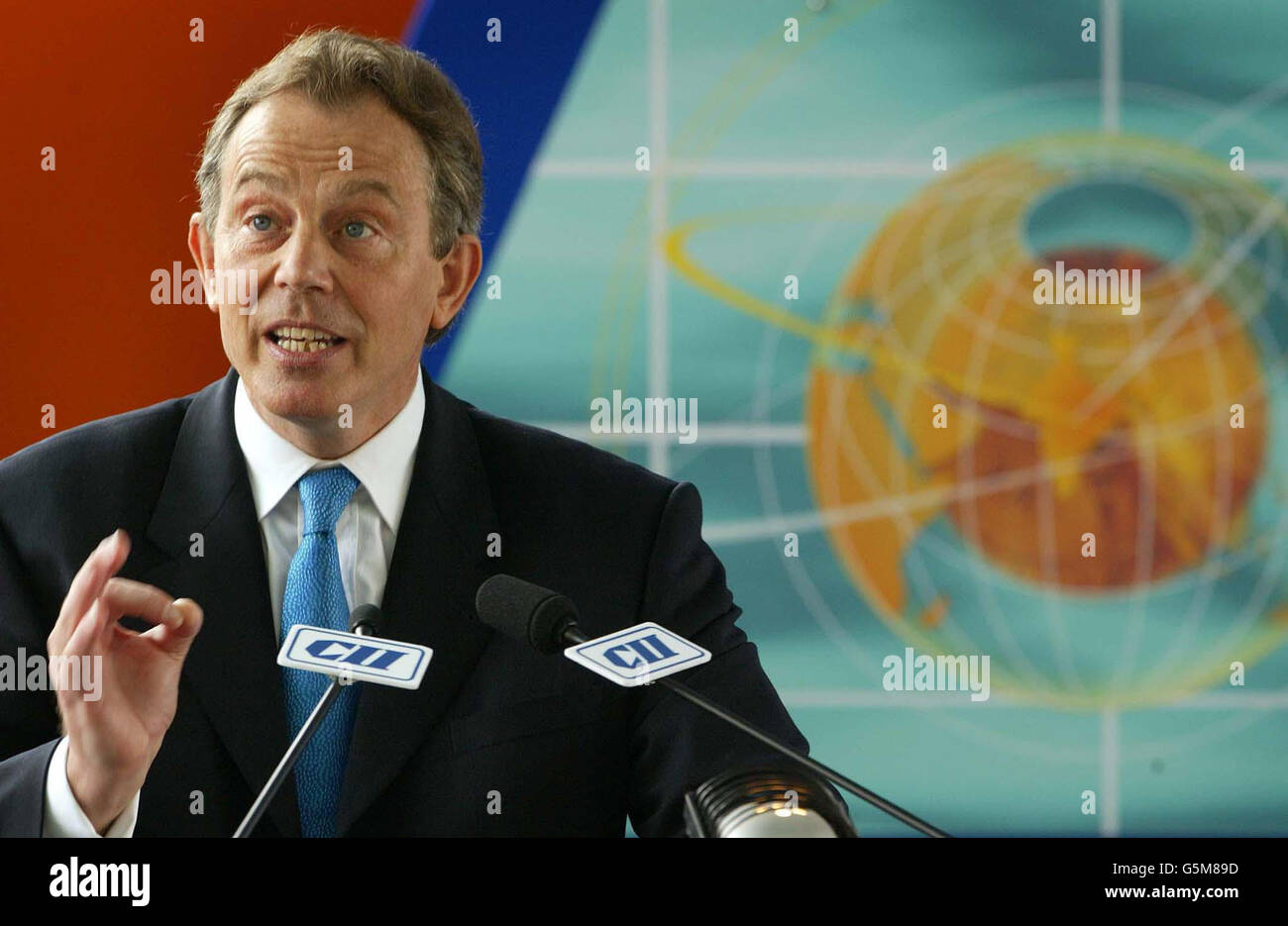 Britain's PM Tony Blair during tour of India Stock Photo - Alamy