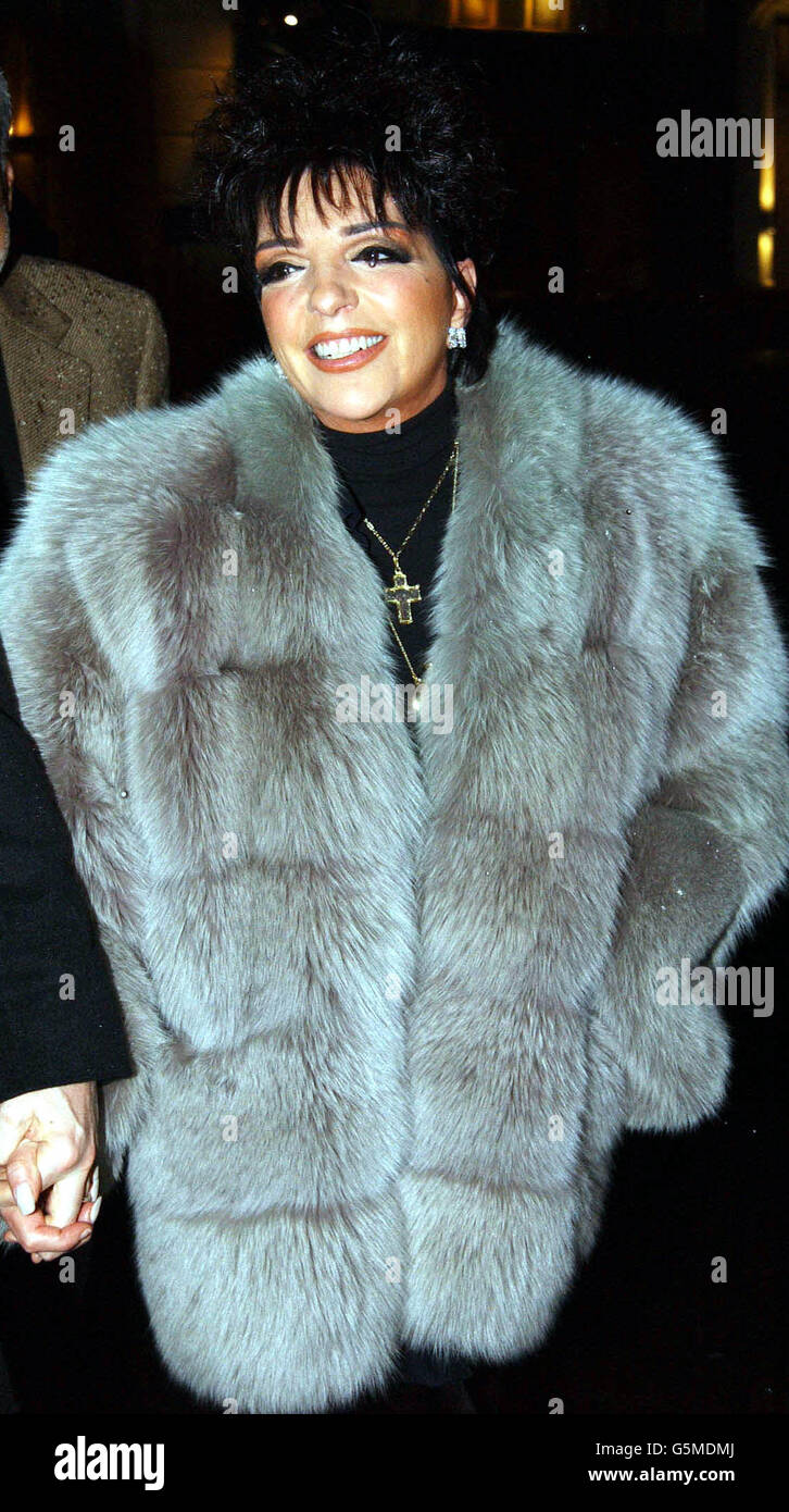 Liza Minnelli. US singer Liza Minnelli arriving at Yatra Restaurant in the west end, central London Stock Photo