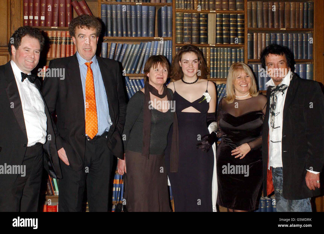 L-R: Mark Stevens (media lawyer), Jeremy Clarkson, Lady Mortimer (author and secretary to Leave