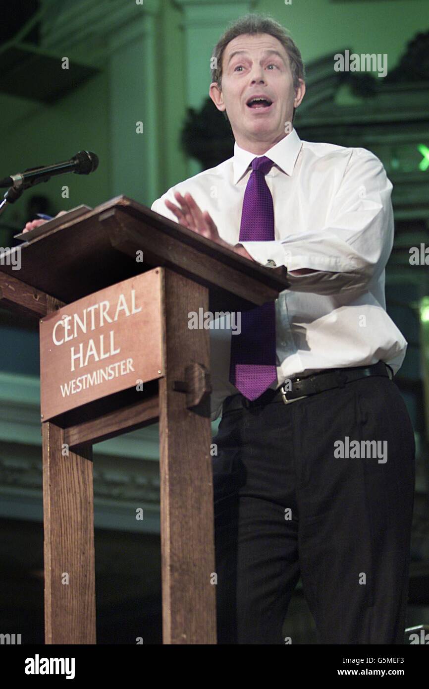 Britain's Prime Minister Tony Blair addresses the annual Parliamentary