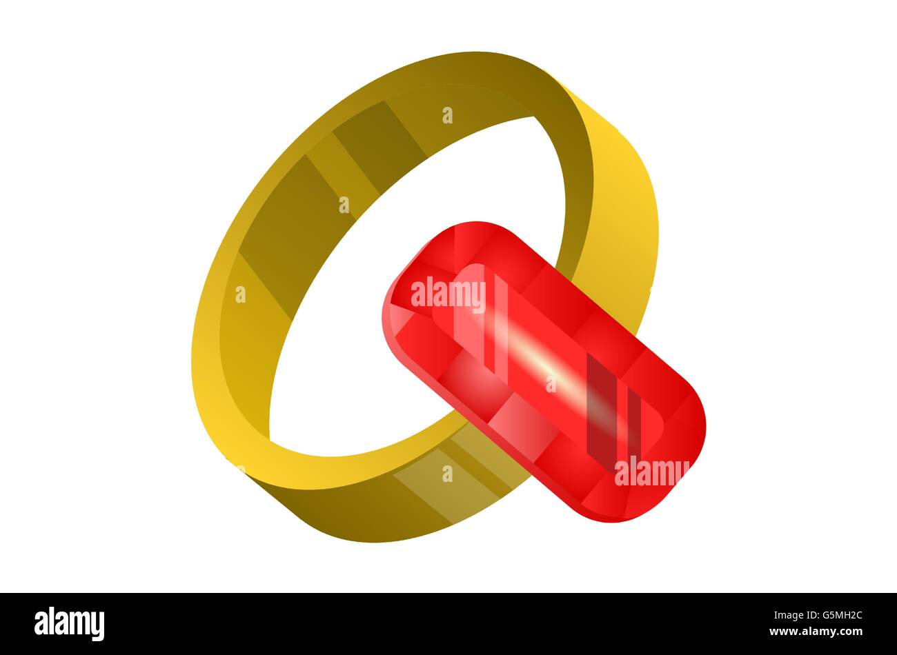 ruby ring , Gold ring with ruby Stock Vector Image & Art - Alamy