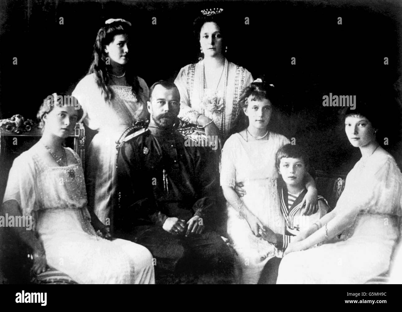THE RUSSIAN ROYAL FAMILY: 1914 Stock Photo