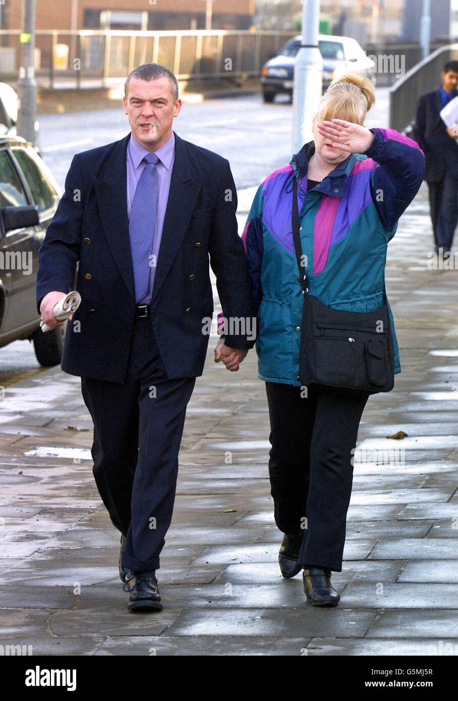 Christopher Parkin and his wife Caroline arriving at Luton Magistrates
