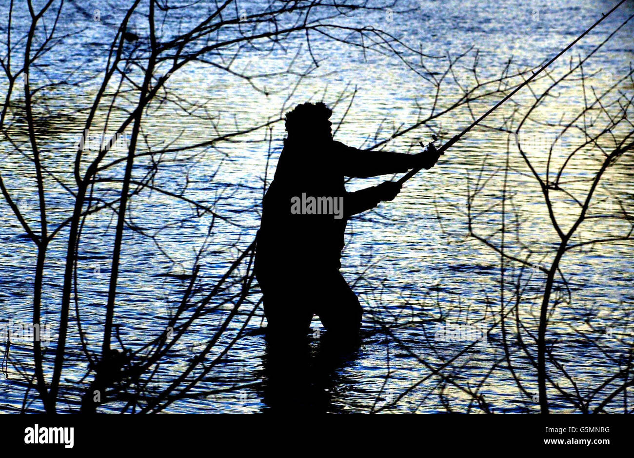 Hundreds of anglers were gathering on the banks of Scotland's biggest river for the launch of the salmon fishing season. The traditional January 15 start of the nine-month season on the Tay, in Perth and Kinross, is one of the biggest dates in the fishing calendar. * Although some rivers have already opened their season, the Tay is the first of the really big rivers to do so. Stock Photo