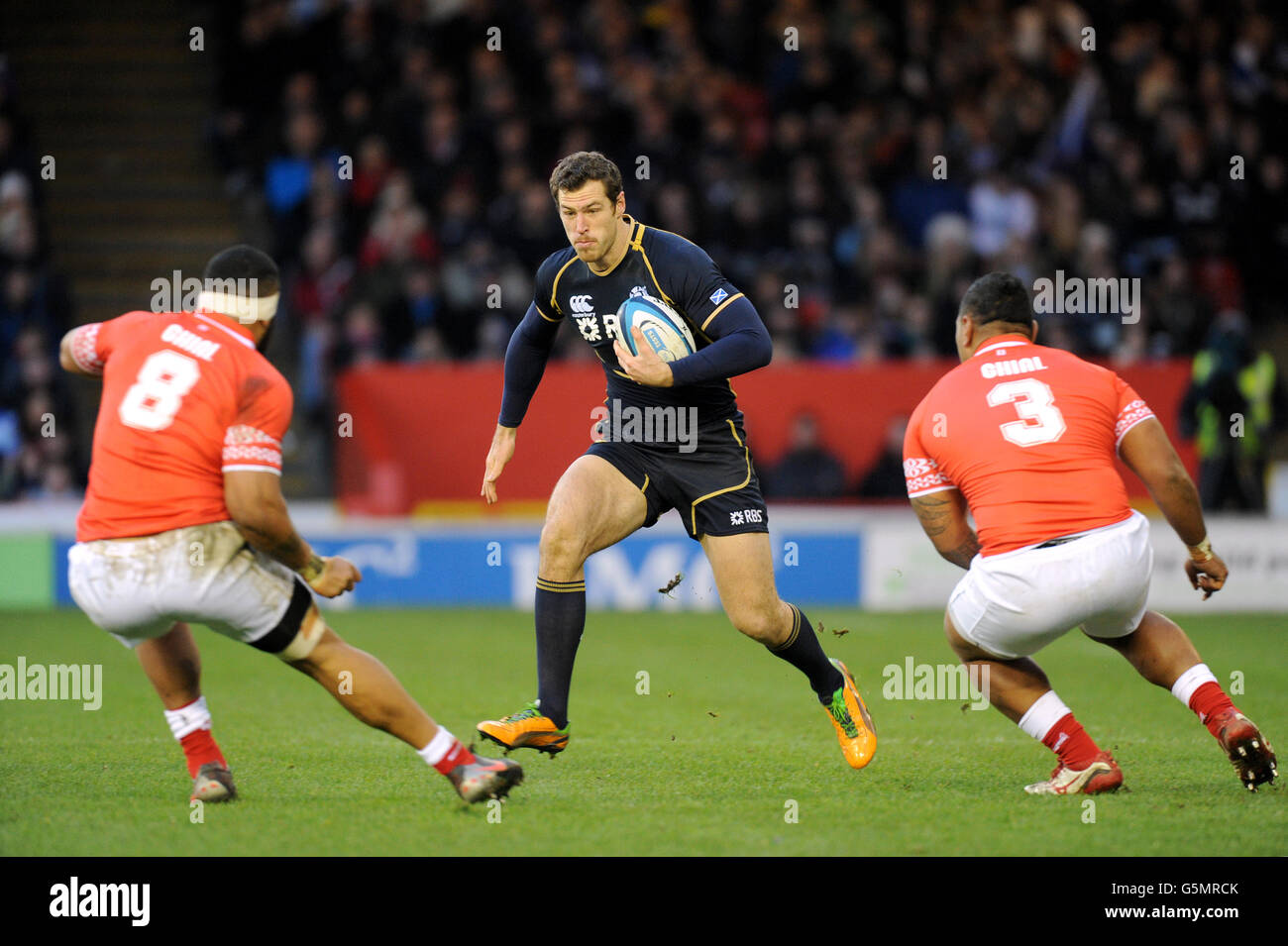 Scotlands tim visser centre runs at the tongan defence hires stock