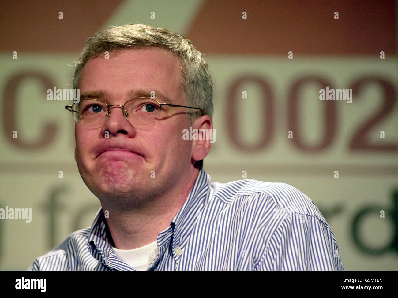 Chairman of the Strategic Rail Authority Richard Bowker delivering a