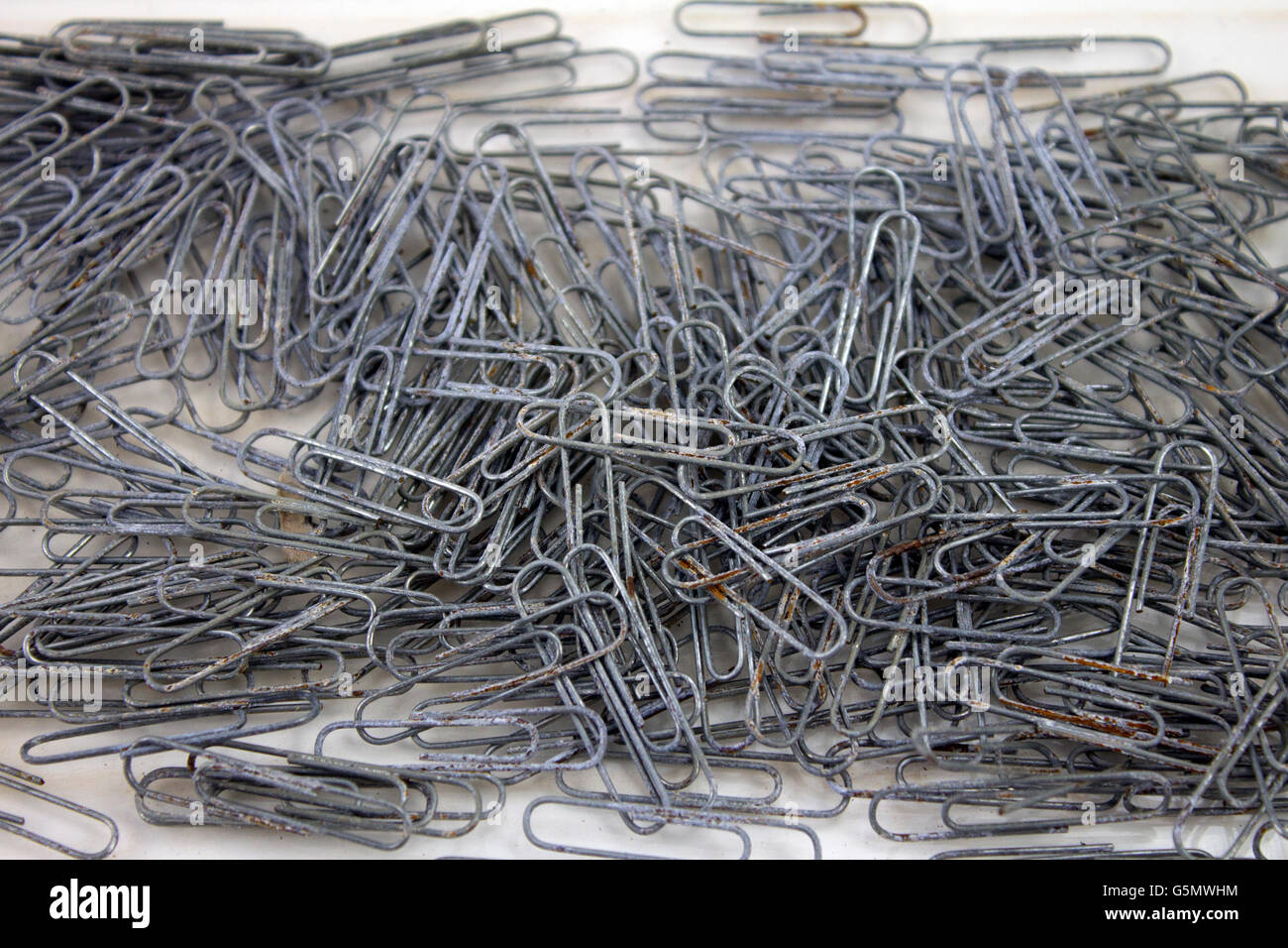 Pile of paper clips Stock Photo
