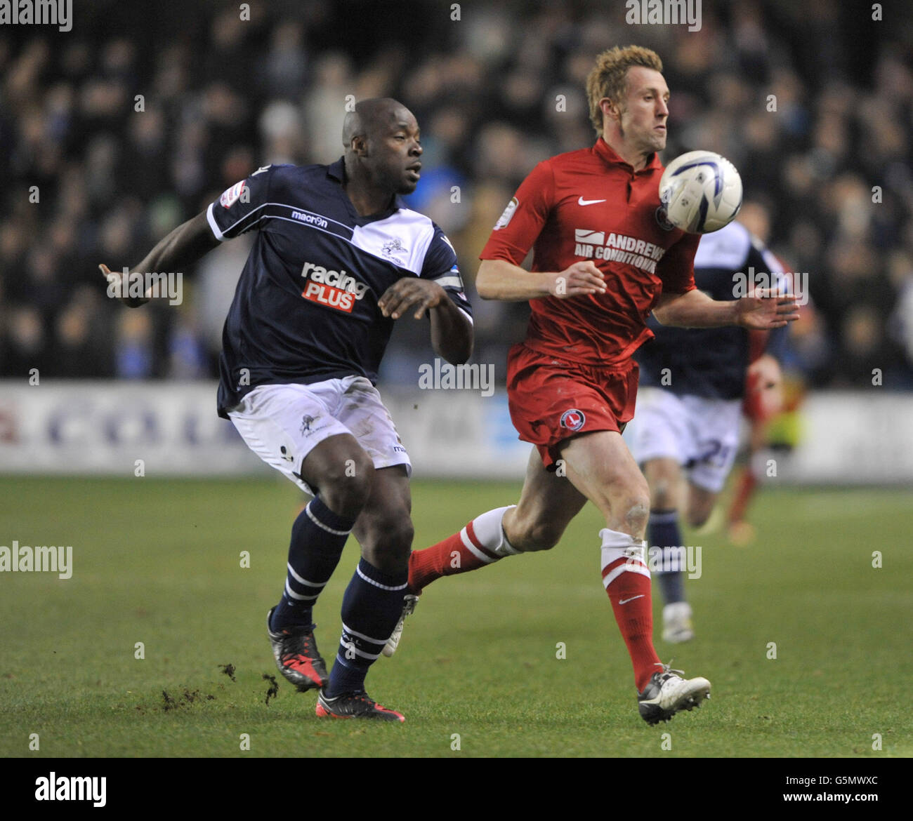 Millwall's Danny Shittu in action against Blackburn Rovers during the FA  Cup, Quarter Final Replay at Ewood Park, Blackburn Stock Photo - Alamy