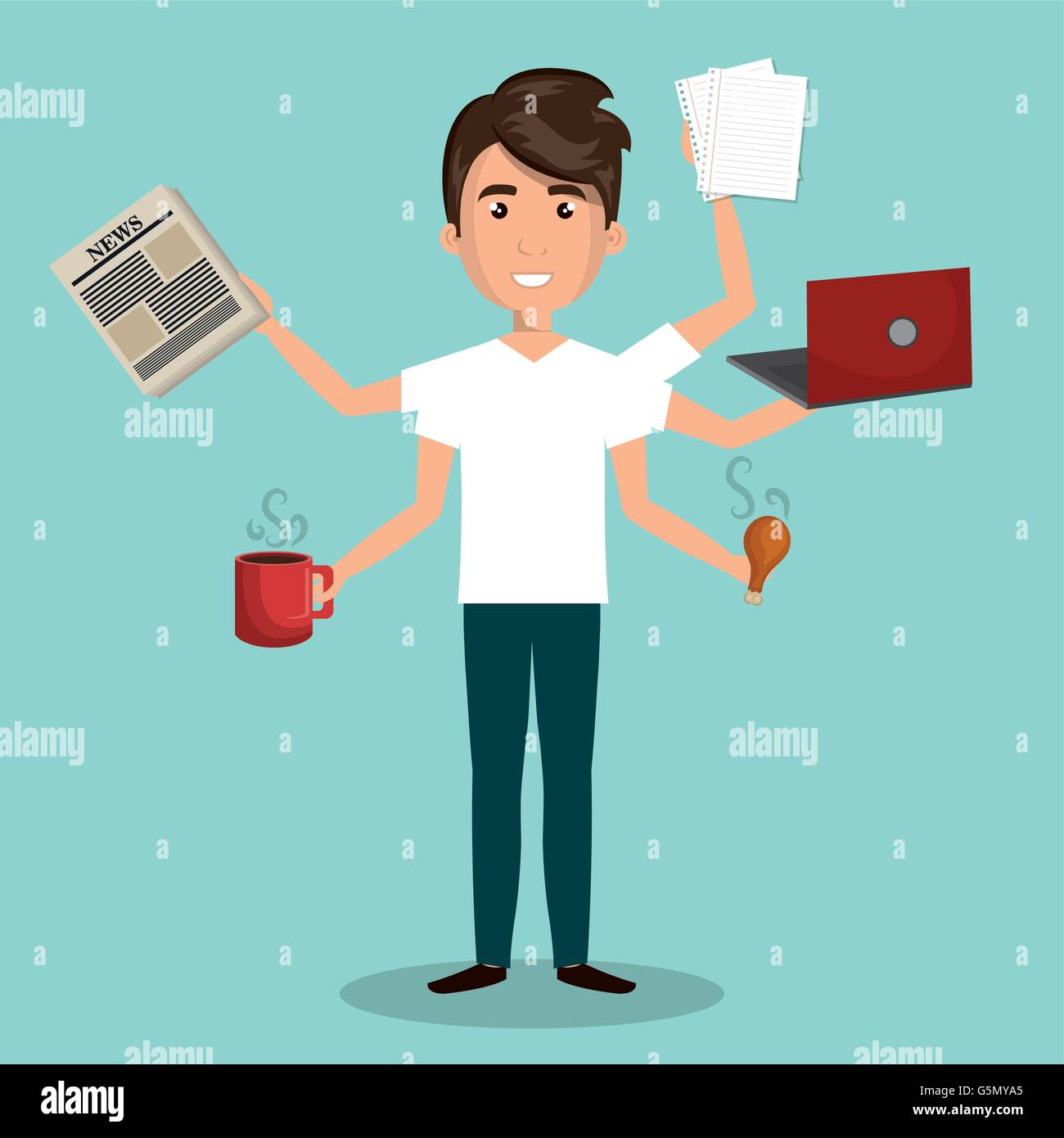 busy person design Stock Vector
