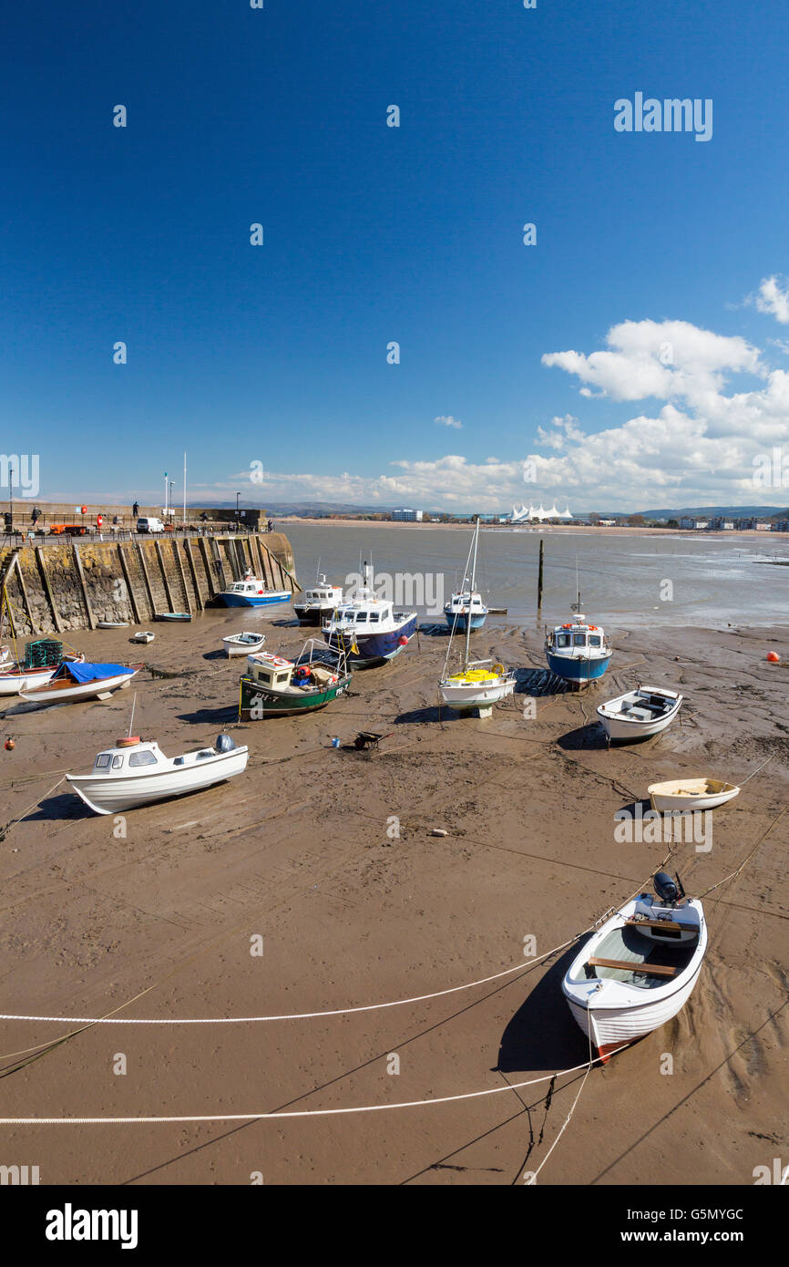 Low tide in the harbour at Minehead, Somerset, England, UK Stock Photo