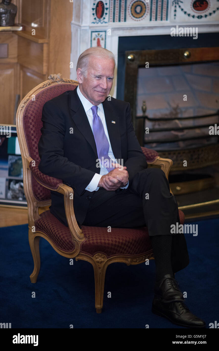United States Vice-President Joe Biden at Government Buildings, Dublin, Ireland at the start of his six day visit. Stock Photo