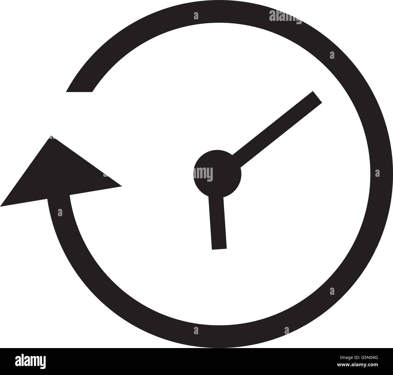 clock and arrow icon Stock Vector Image & Art Alamy