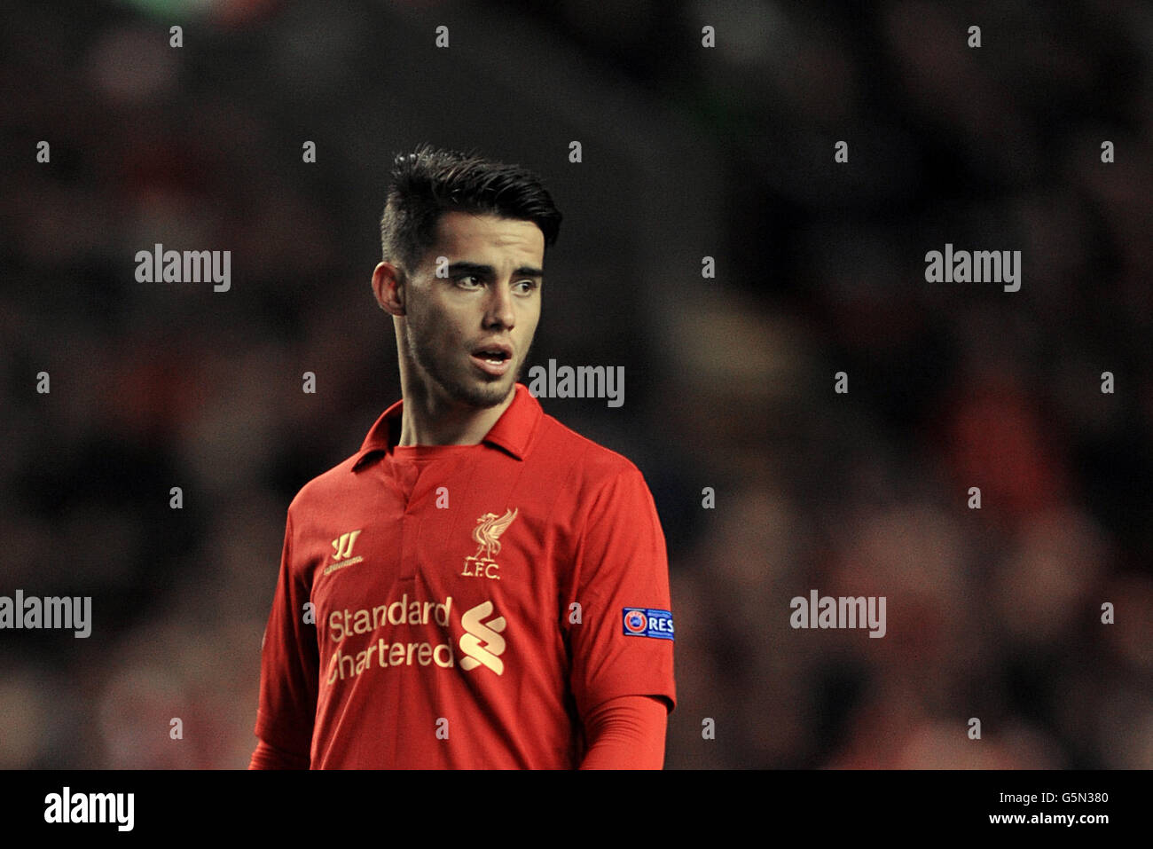 Soccer - UEFA Europa League - Group A - Liverpool v Young Boys - Anfield. Jesus Fernandez Saez (Suso), Liverpool Stock Photo