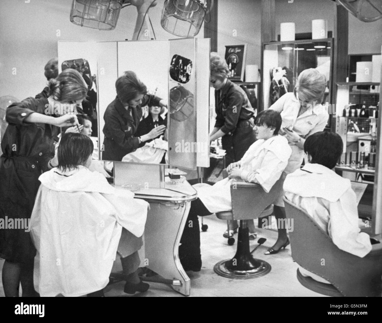 Hairdressing - Unisex hair salon - Stockholm - Sweden. Scenes from a unisex  hair salon in Stockholm in Sweden Stock Photo - Alamy