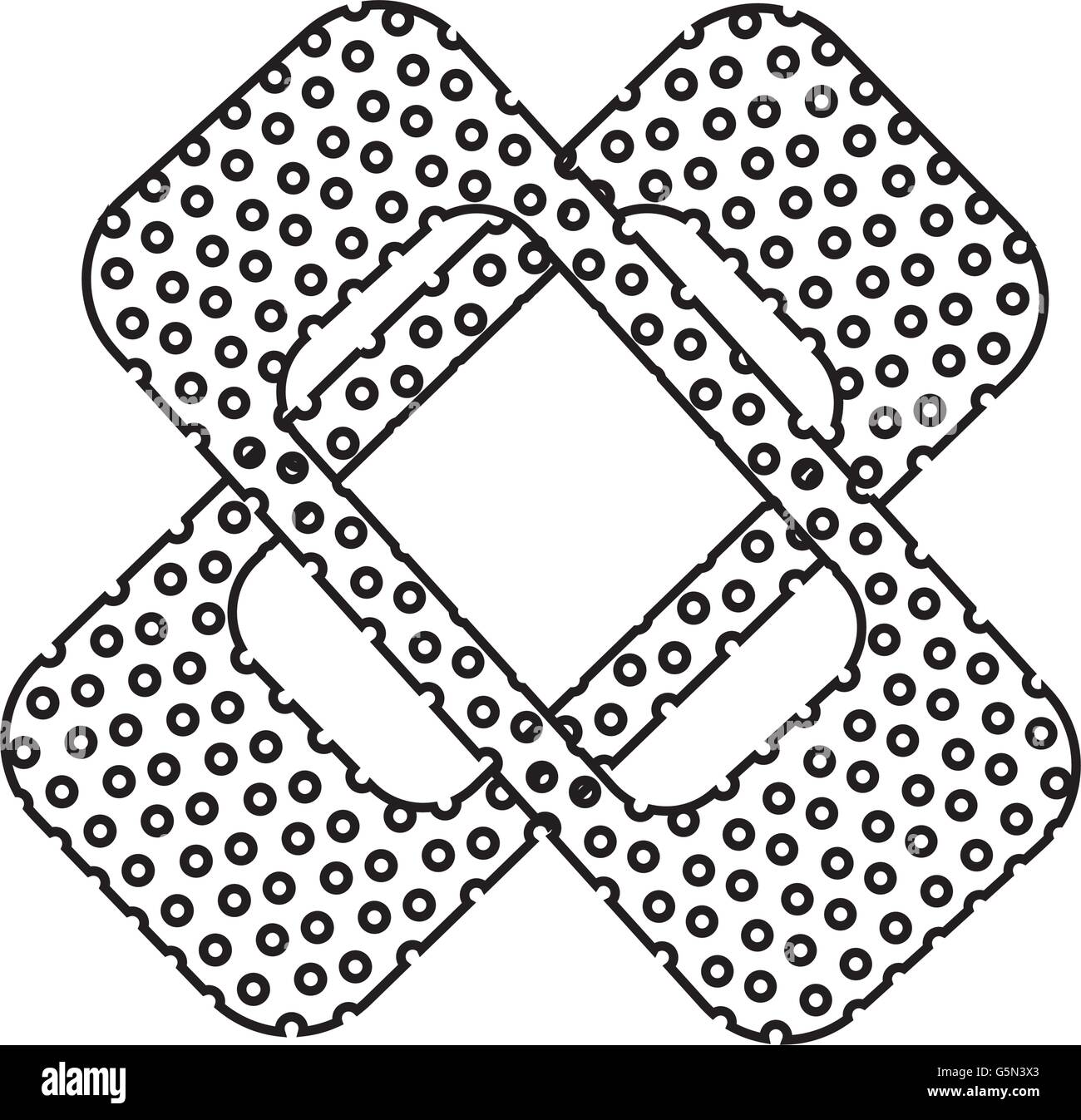 Band aid bandage icon Black and White Stock Photos & Images - Alamy
