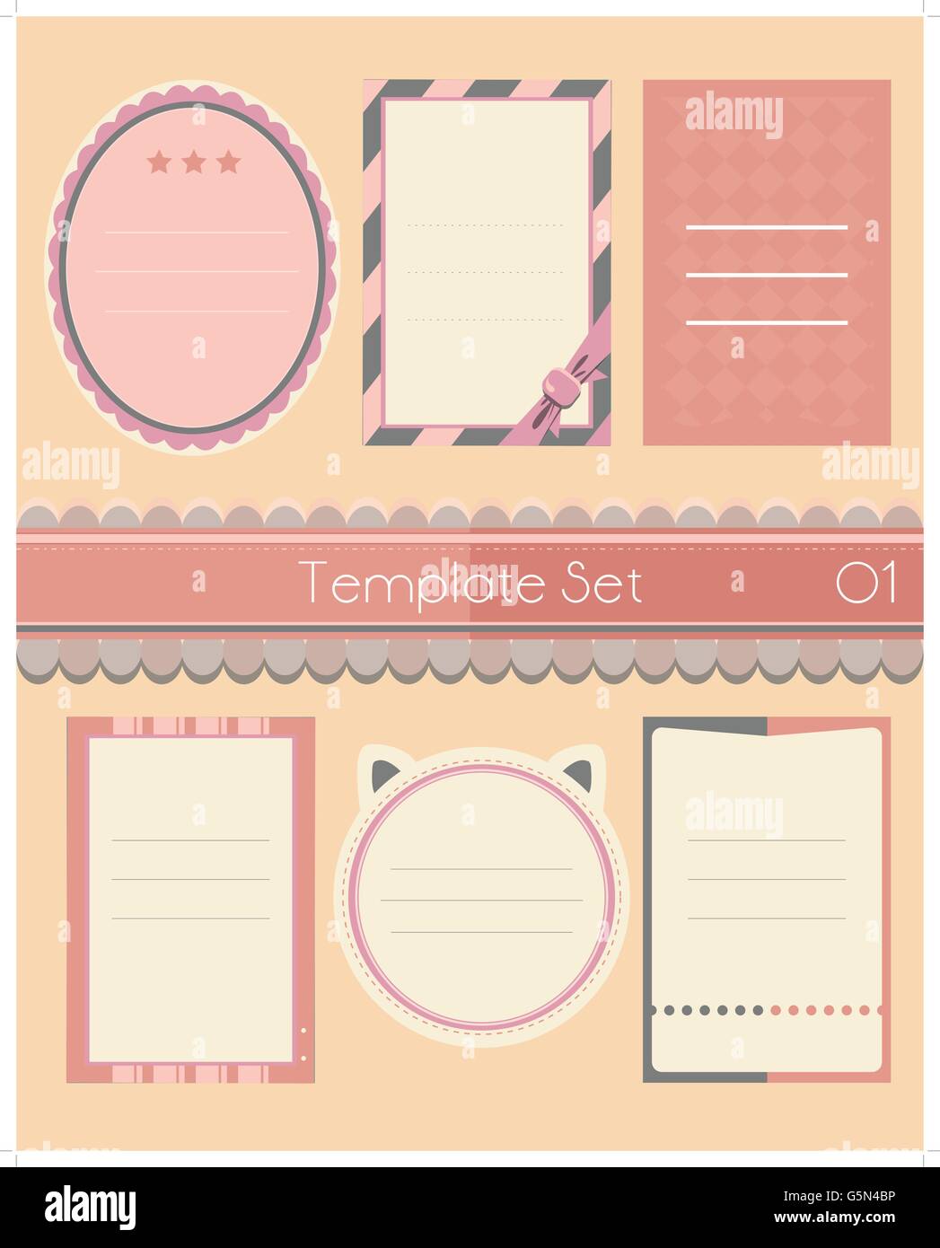 Template for Name Sticker Banner Name Card etc Stock Vector Image