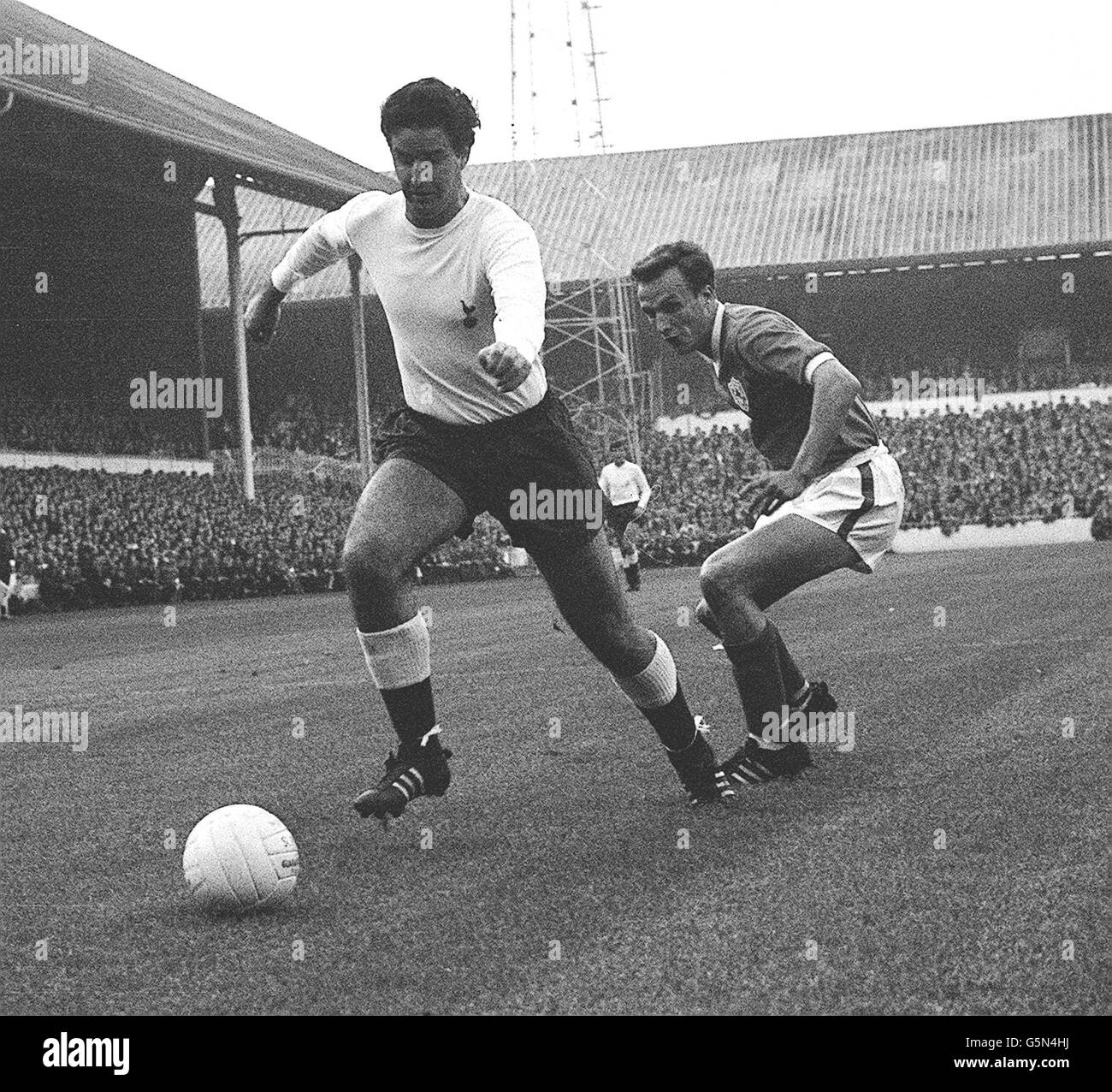 Maurice Norman. Maurice Norman playing for Spurs. Stock Photo
