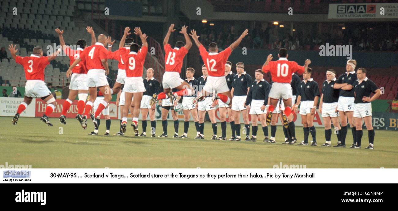 Rugby Union Rugby World Cup 1995 Scotland v Tonga Stock Photo Alamy