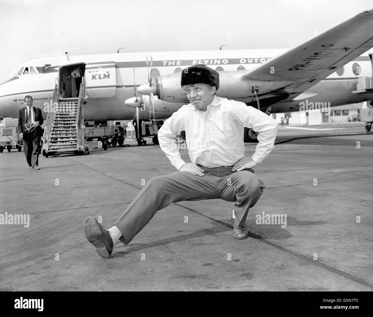 Music - Tommy Steele - Heathrow Airport - 1959 Stock Photo