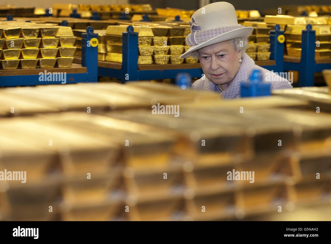 Royal visit to the Bank of England Stock Photo