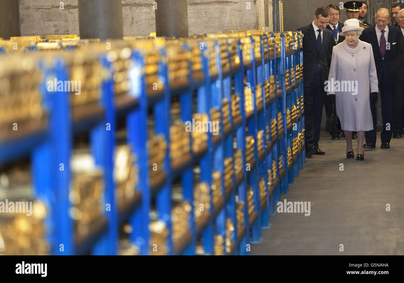 Royal visit to the Bank of England Stock Photo