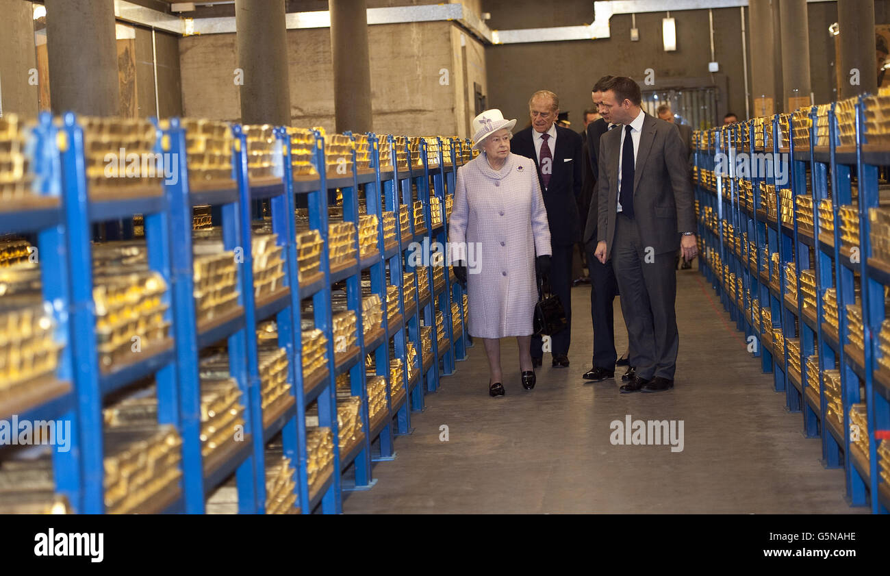 Royal visit to the Bank of England Stock Photo