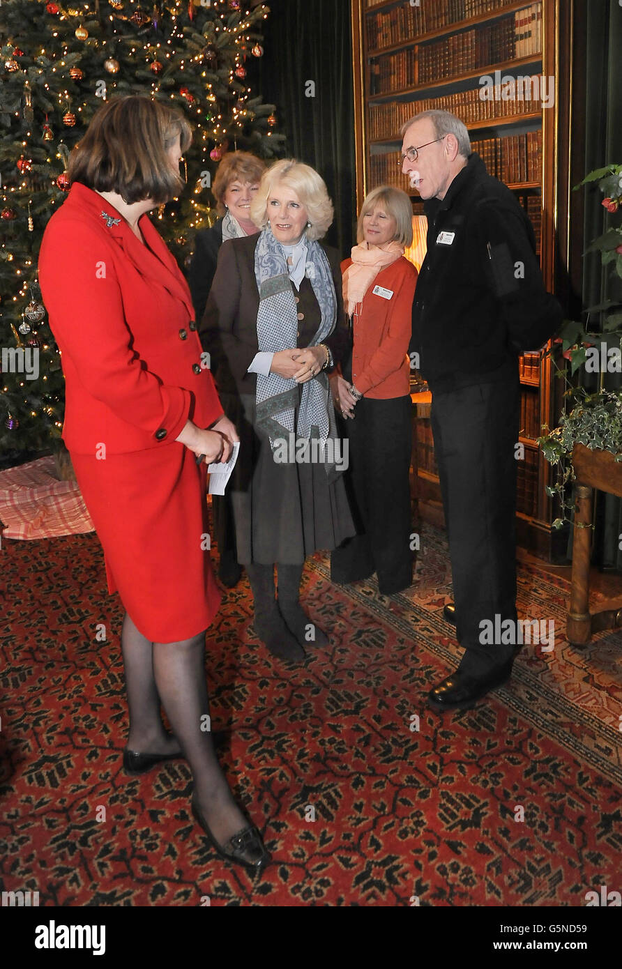 Duchess of Cornwall attends Bowood House Christmas Extravaganza Stock