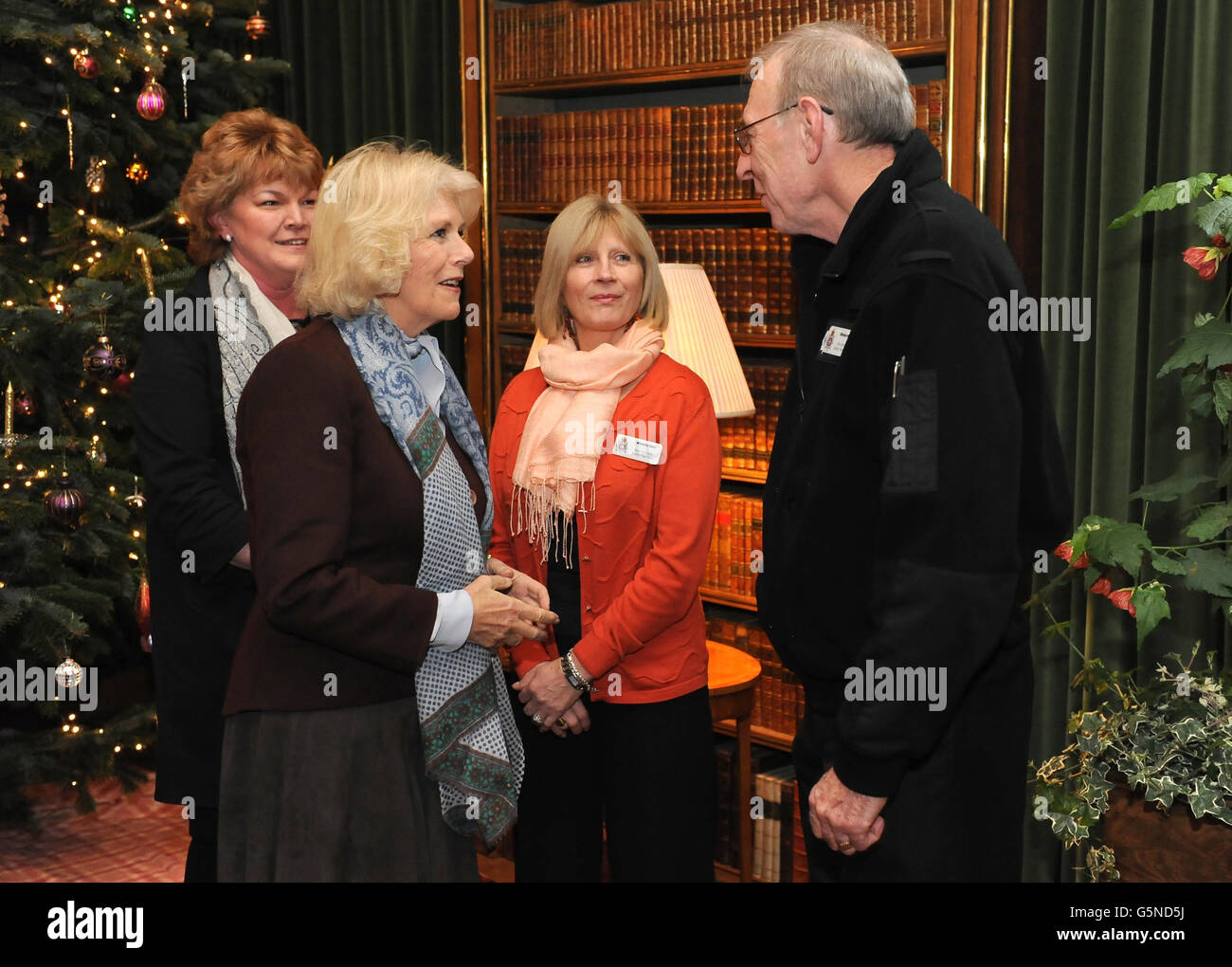 Duchess of Cornwall attends Bowood House Christmas Extravaganza Stock