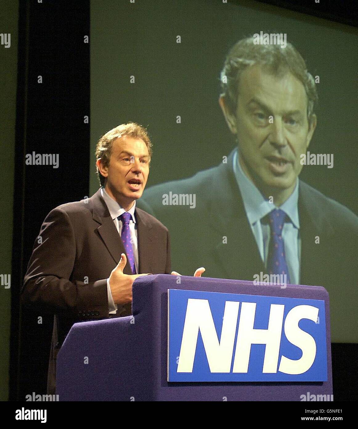Tony Blair National Health Service Stock Photo - Alamy
