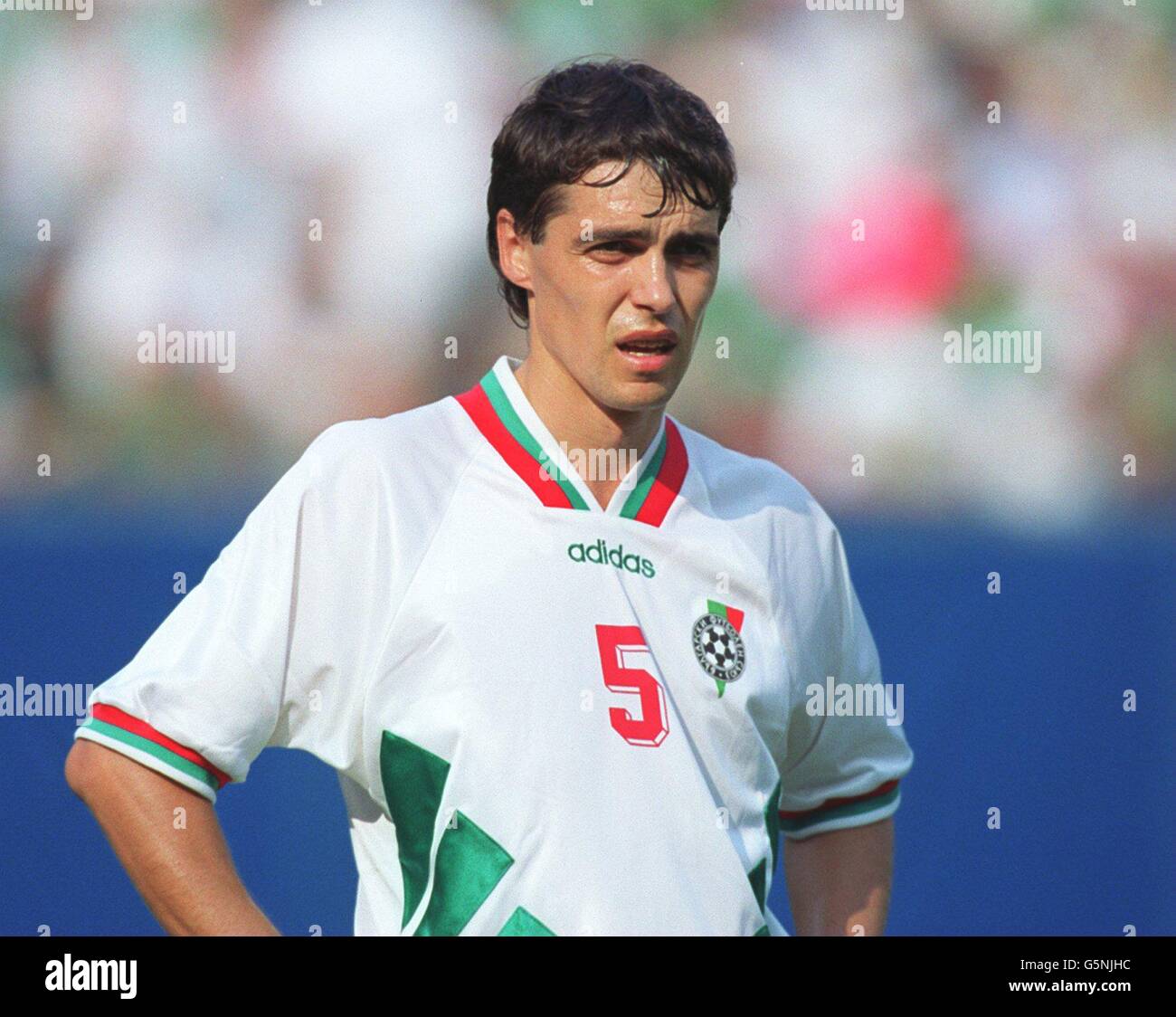 Bulgaria v Mexico. soccer World Cup Los Angeles. Petar Houbtchev, Bulgaria Stock Photo