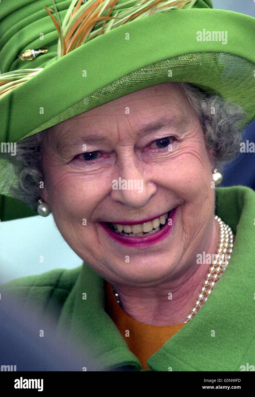 Britain's Queen Elizabeth II leaves the Queen Elizabeth Hospital near