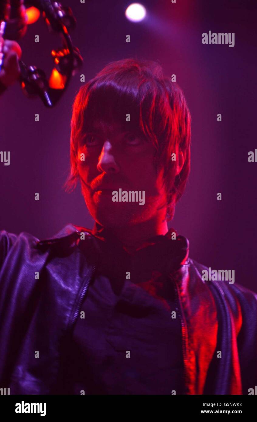 Oasis frontman Liam Gallagher performs on stage at the Royal Albert