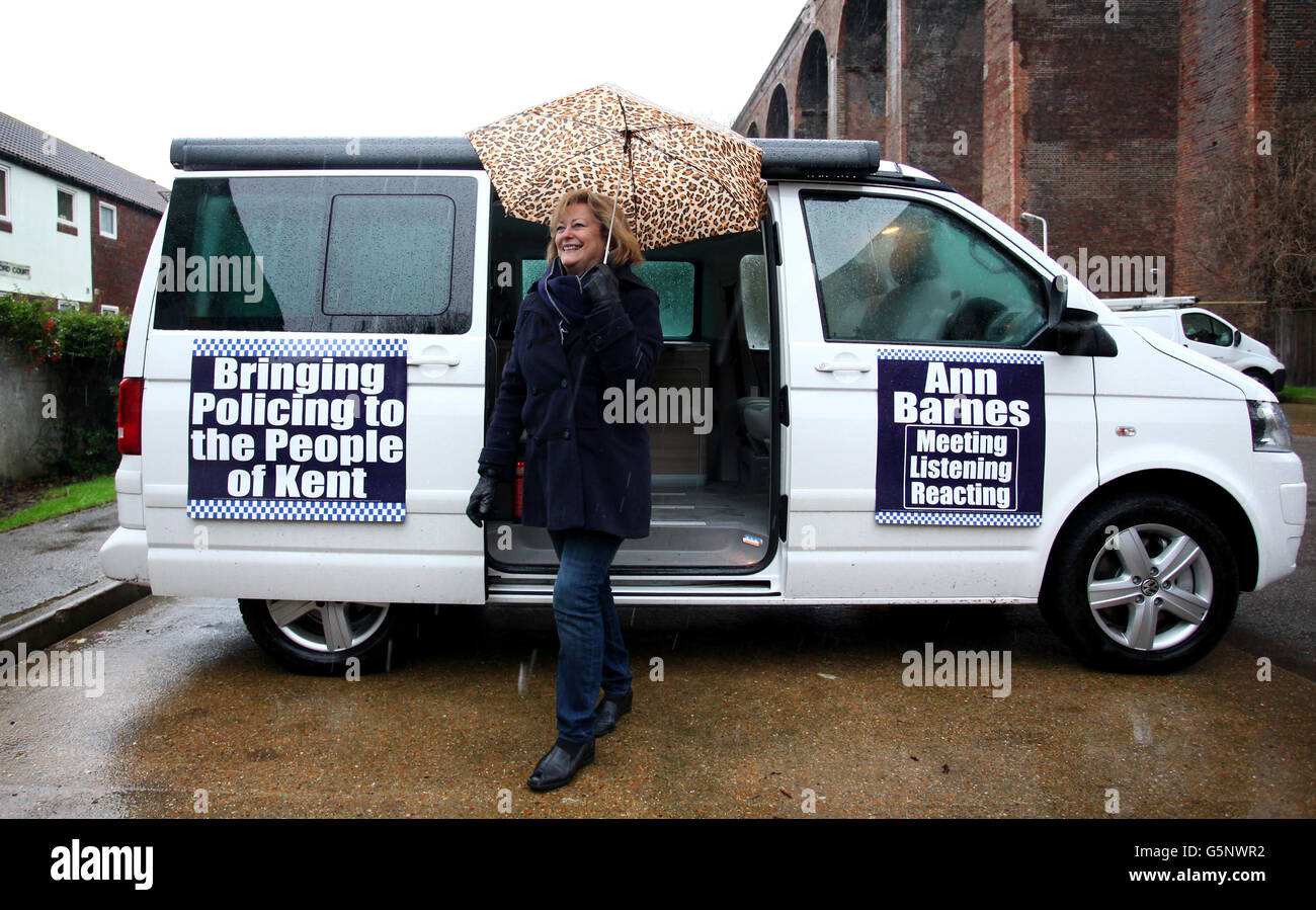 With Kent Police And Crime Commissioner Ann Barnes Stock Photos