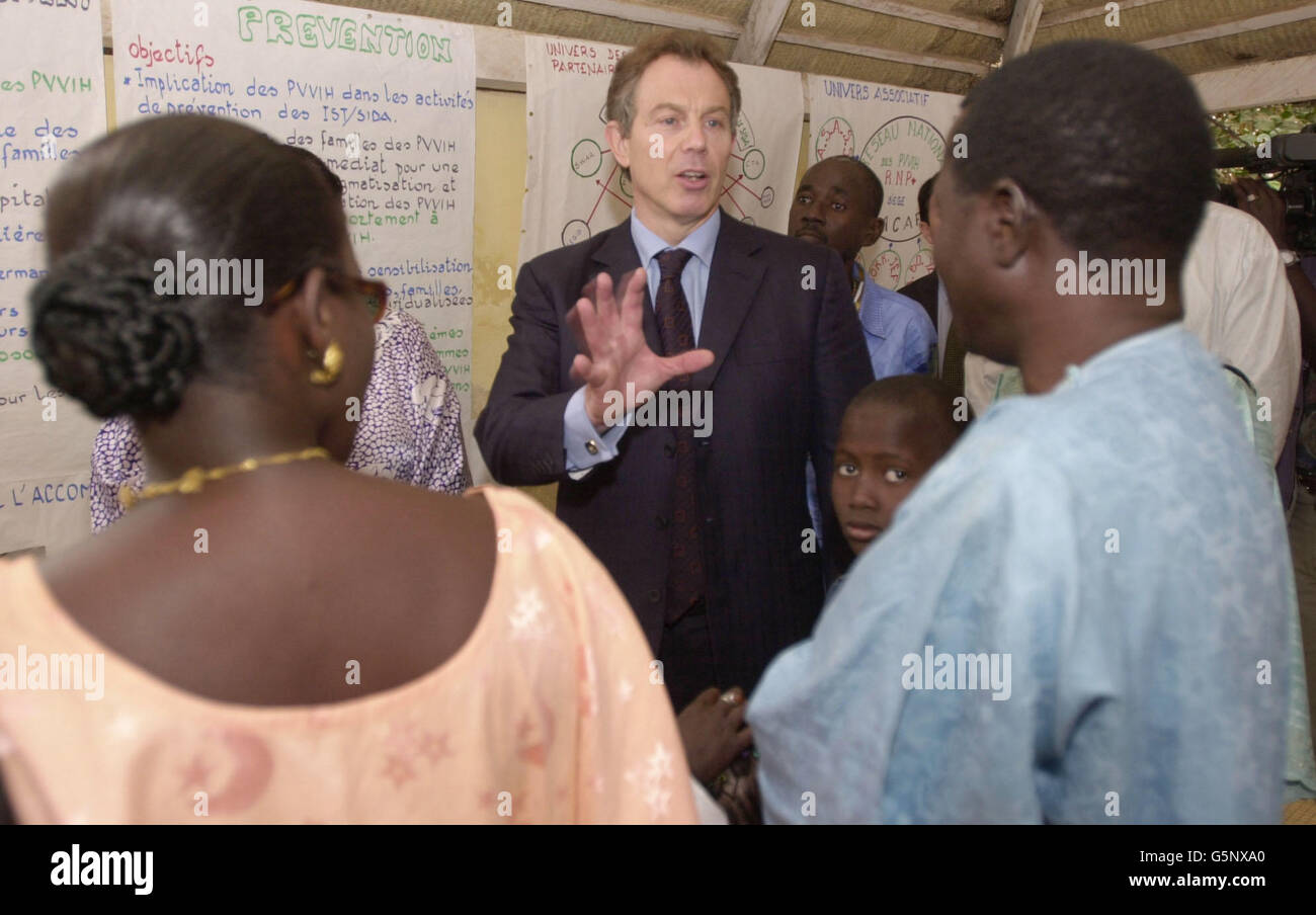 Tony Blair in Africa Stock Photo - Alamy