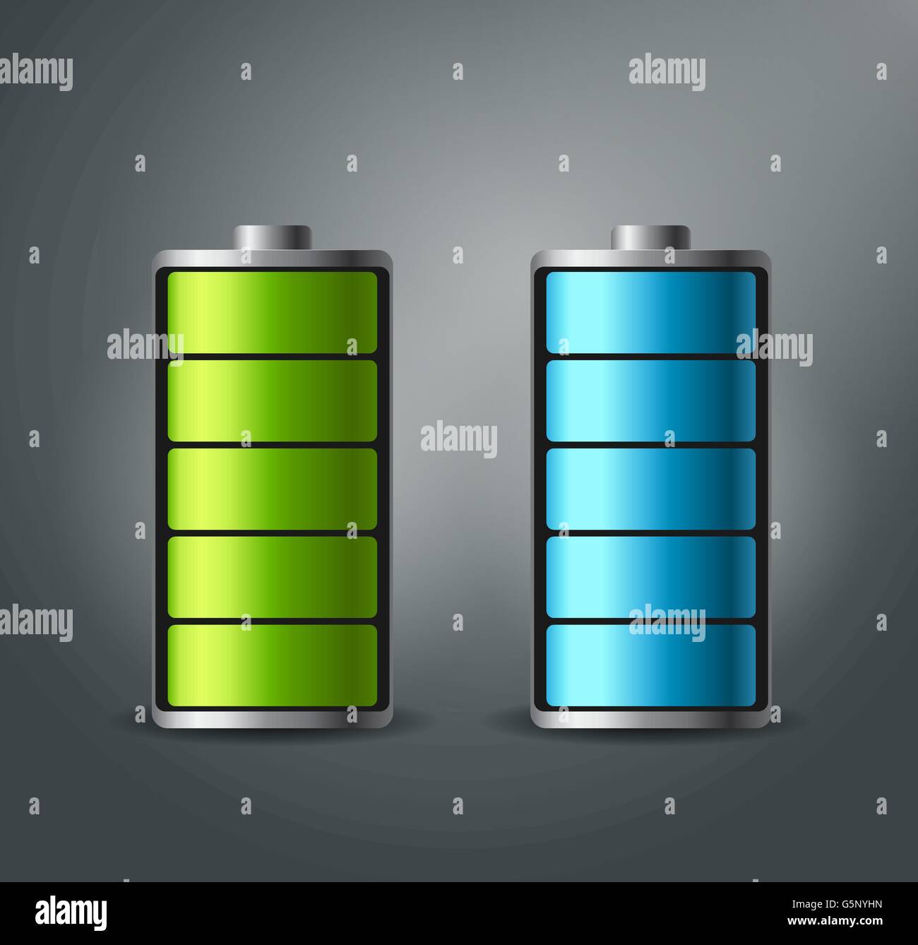 Fully charged battery smartphone - vector illustration. Stock Vector