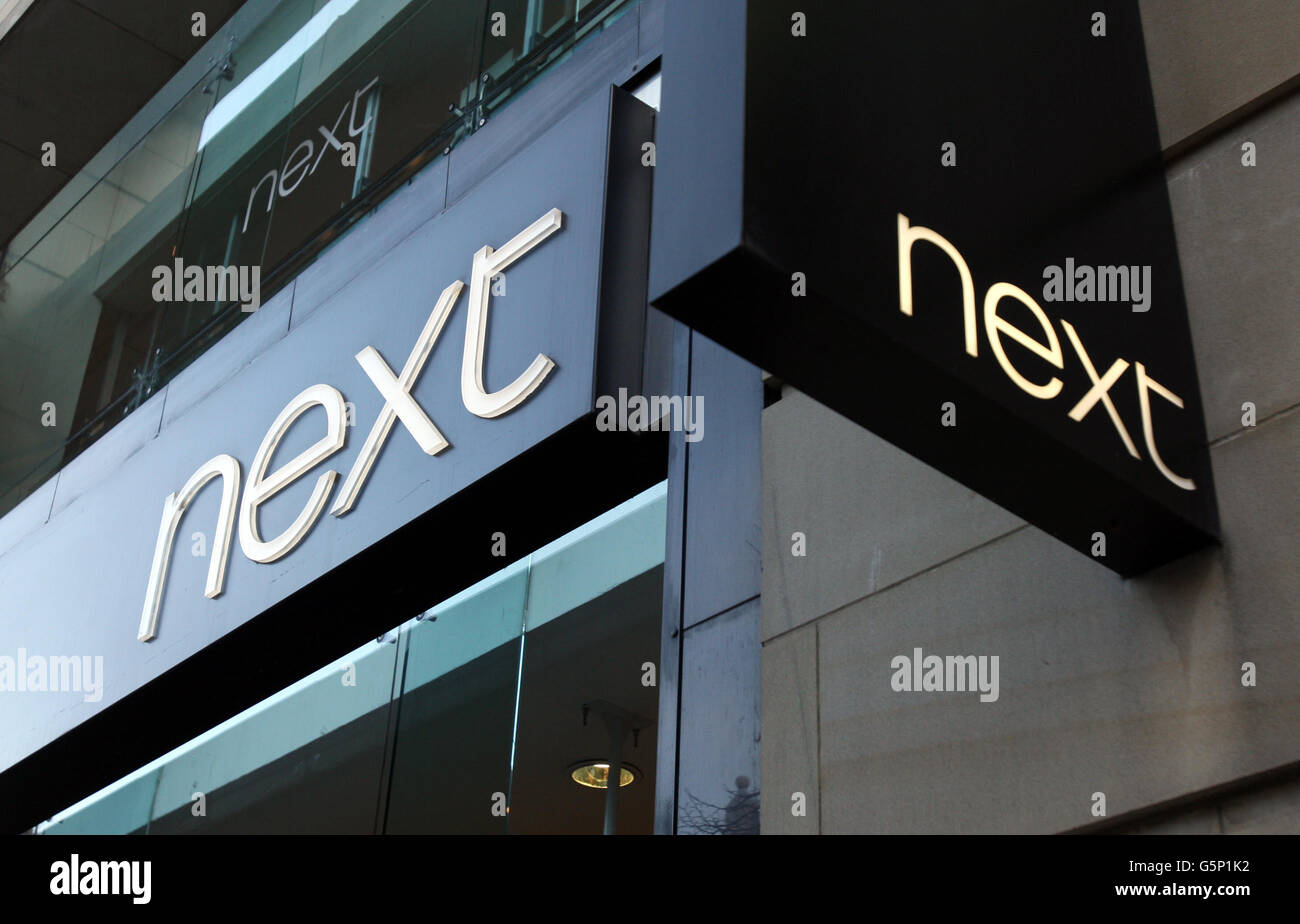 Shop Signage Belfast. A general view of a NEXT Retail store in