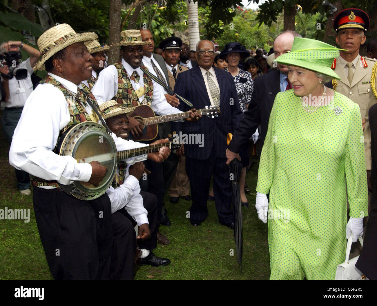 Royalty Queen Elizabeth II Visit to Jamaica Montego Bay Stock Photo