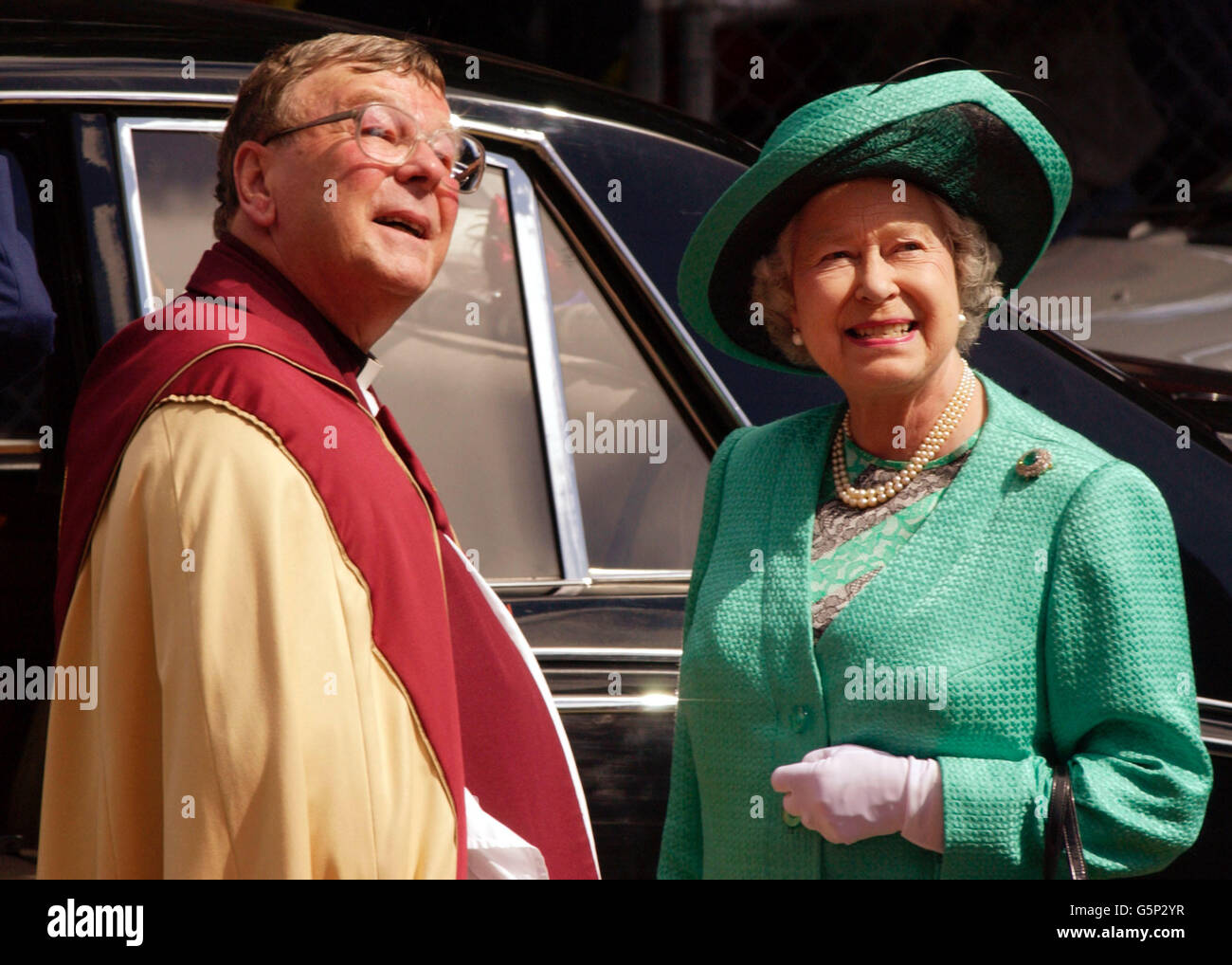 Britain's Queen Elizabeth II departs from Wellington Cathedral, New Zealand, accompanied by the Dean of the cathedral Michael Brown, after a consecration service. * A large crowd gathered outside the Cathedral, their cheers for the royal visitor echoing poll results that 58% wanted to keep the Queen as New Zealand's head of state. In results that correspond with three other polls since 1995, just 33% of 1,000 respondents nationwide said the Queen should make way for a republic. Stock Photo