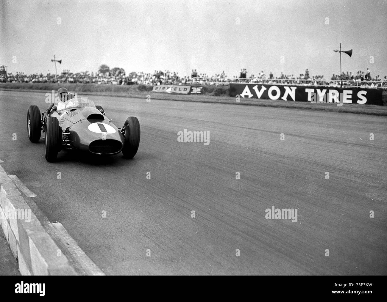 Peter Collins Wins The British Grand Prix At Silverstone Stock Photo Alamy