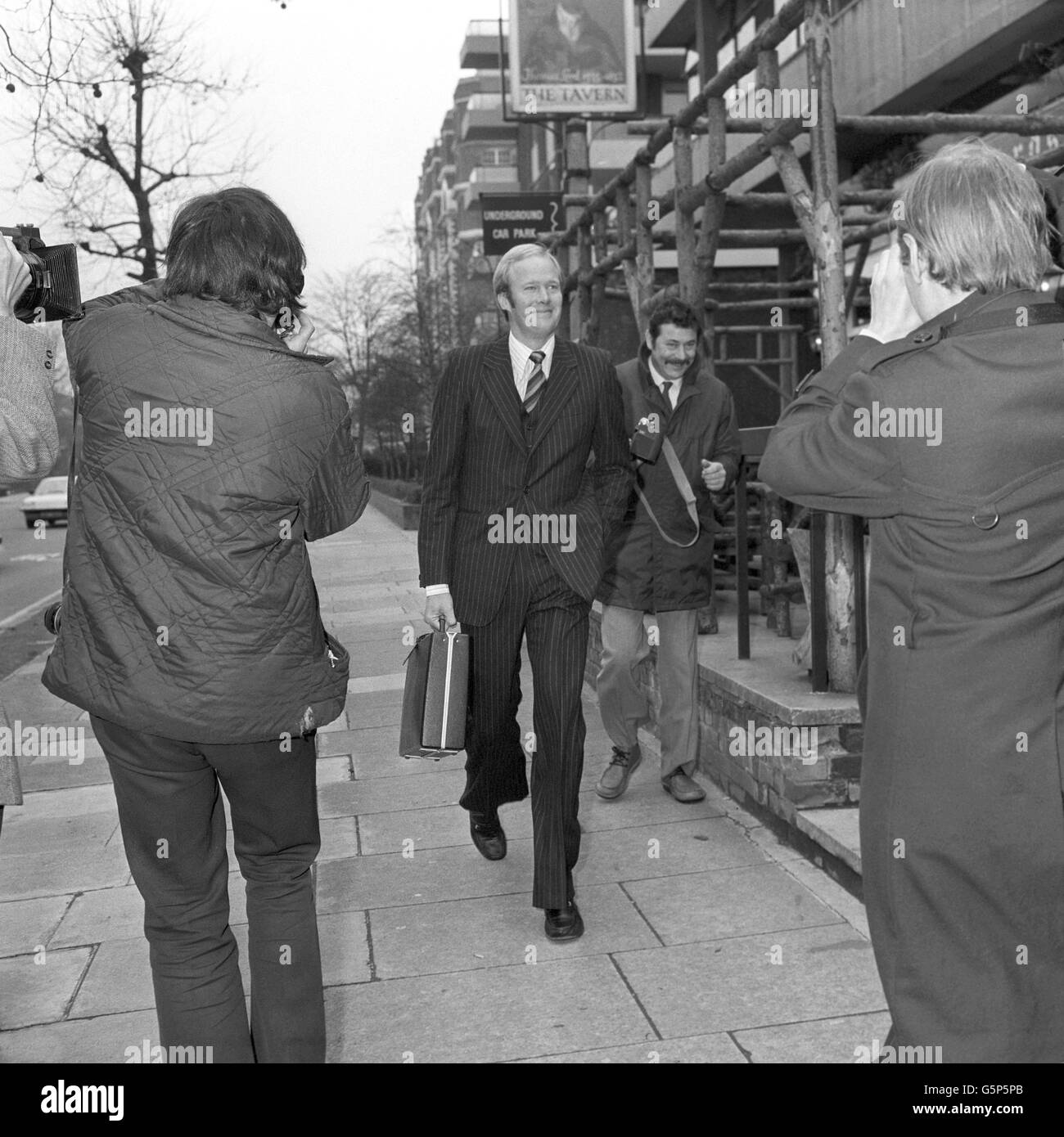 Tony Greig arrives at Lord's cricket ground in London to appear before a disciplinary committee of the Test and County Cricket Board. He faces a complaint from Yorkshire over a derogatory article about Geoffrey Boycott, which he wrote for an Australian newspaper. Stock Photo