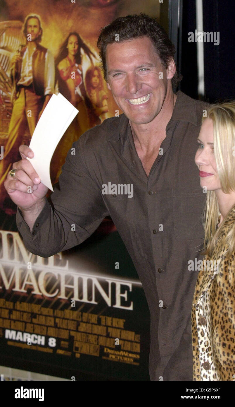 Rolf Mueller of Gladiator arrives to the premiere of The Time Machine in Los Angeles. Stock Photo