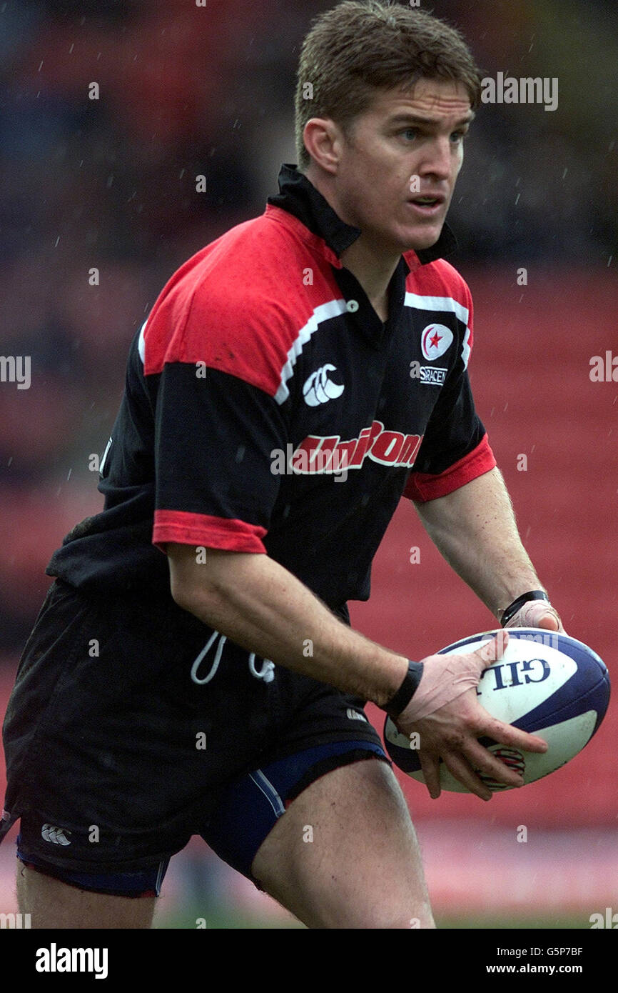 Tim Horan of Saracens, during the Zurich premiership match between Saracens and Leeds. Stock Photo