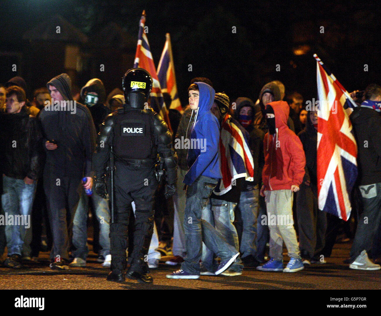 Union Flag protests Stock Photo Alamy
