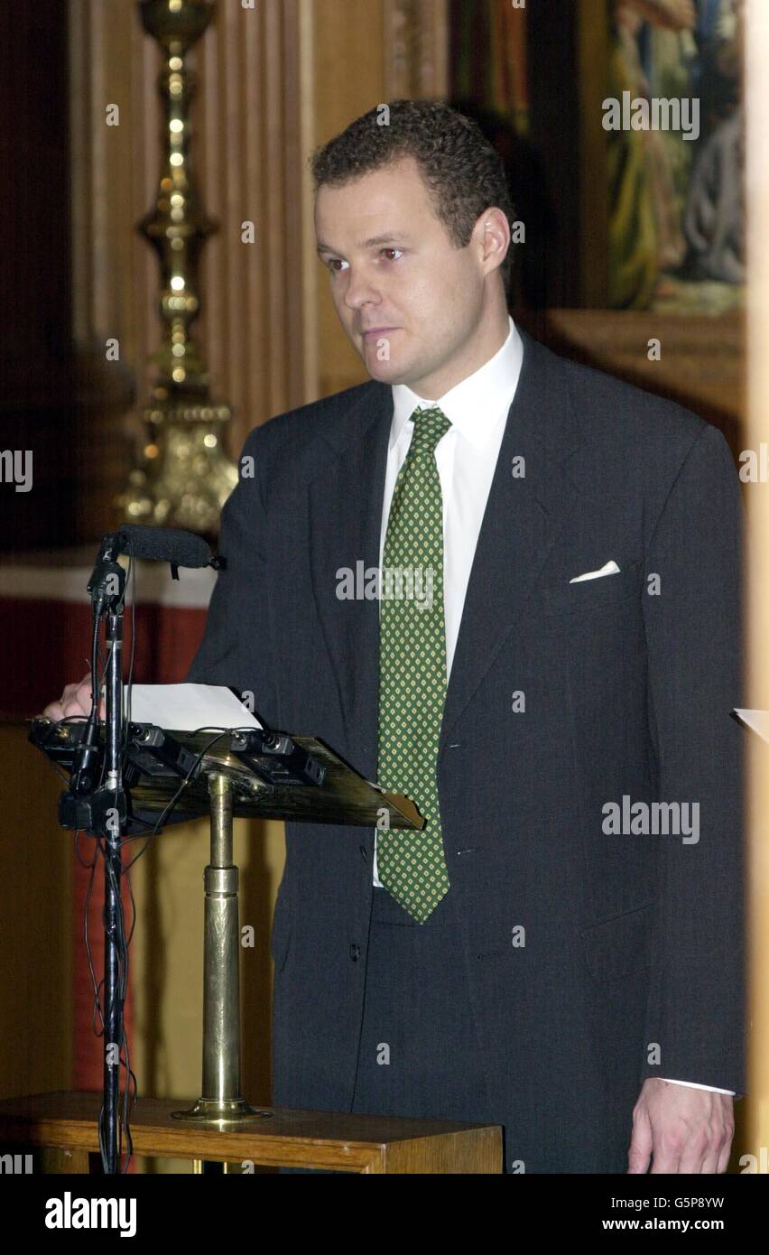 Lord Rothermere during a service attended by the Prince of Wales at St Bride's Church in London's Fleet Street to celebrate 300 years of the newspaper industry in Fleet Street. Stock Photo